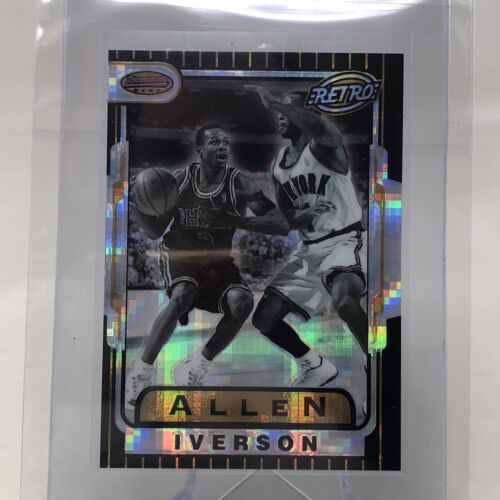 1996-97 Bowmans Best Retro - Allen Iverson #TB13 Rookie Card RC Atomic Refractor - Picture 1 of 12