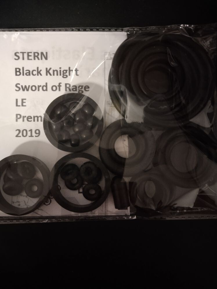 Caoutchouc flipper Black Knight Sword of Rage kit Stern LE et Premium noir