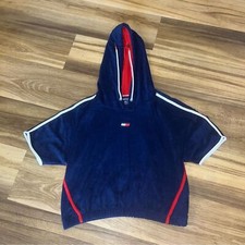 Tommy Hilfiger Sport Women  s Velour cropped Hoodie Pullover Size XL