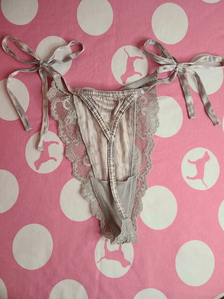 Braguita Tanga Corbata Lateral 100% Seda Victoria's Secret De Colección Rara Talla M Foto 3 de 4