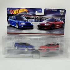 Hot Wheels Premium 2 Pack Mitsubishi Lancer Evolution VI / '95 Eclipse VHTF NEW!