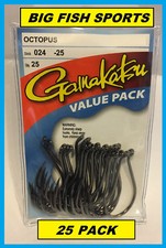 GAMAKATSU #024 OCTOPUS NSB VALUE PACK 25 HOOK...