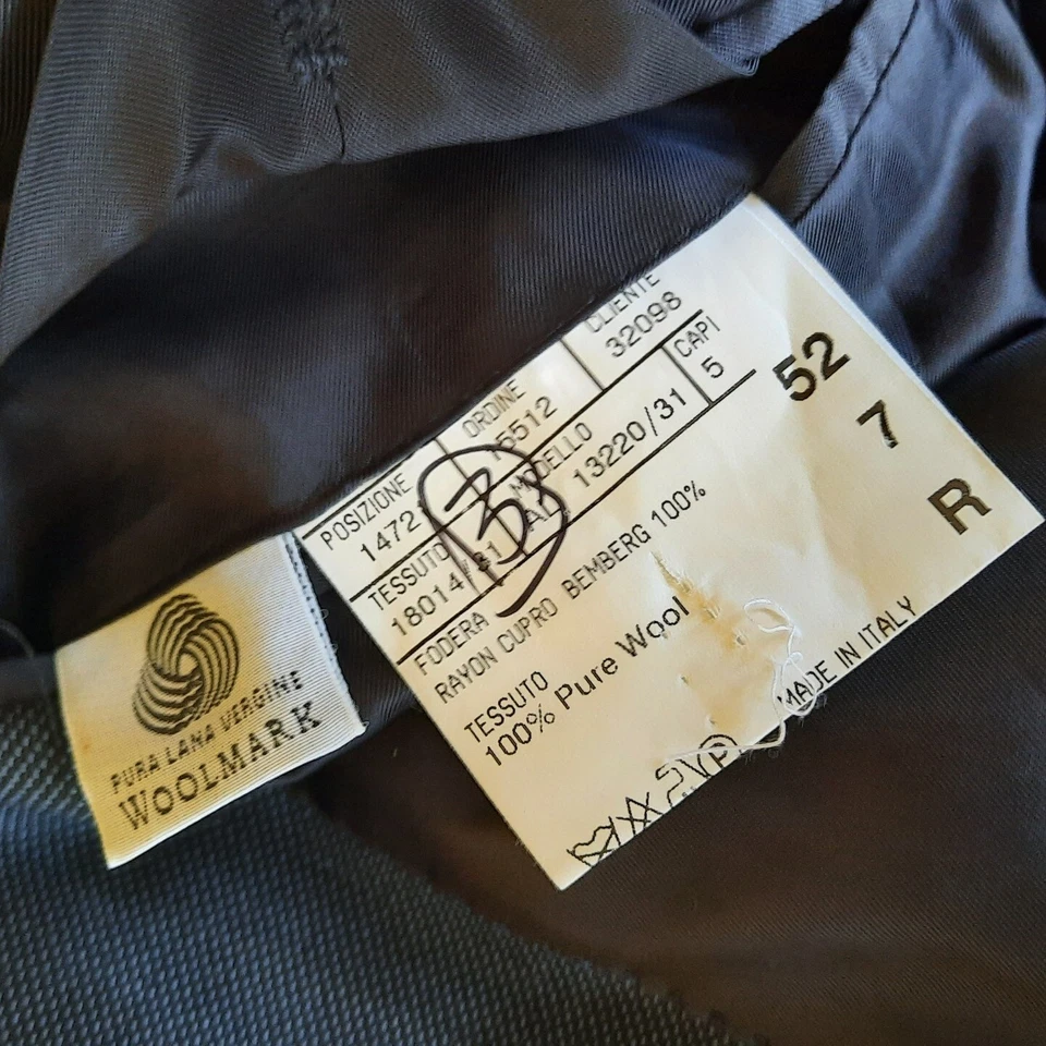 Abrigo Blazer Deportivo Canali 52R Lana Pura Pecho Único Hecho en Italia Negro Foto 2 de 4