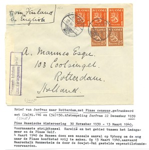 Finland 1939 Cv To Holland Censors Vf Ebay