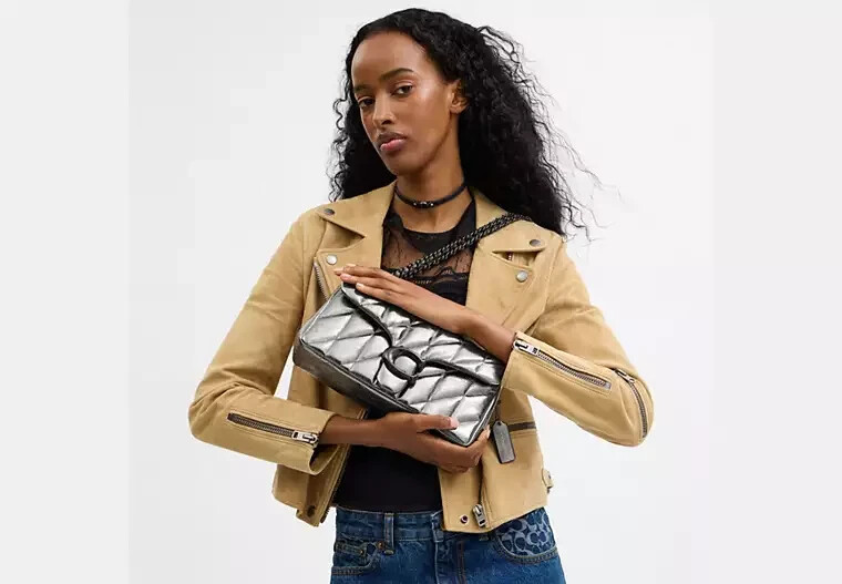 COACH Tabby Shoulder Bag 26 With Quilting ANTHRANCITE CW594
