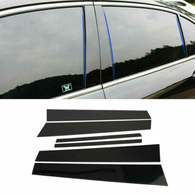 Für Honda Accord Limousine 2013-2017 6x Fenster Säulenpfosten Schwarz Glänzend