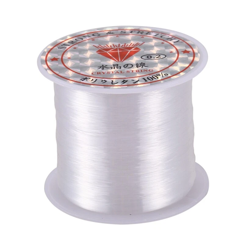 0.2mm Diameter Clear Nylon Fish Fishing Line Spool Beading String Q2Q9