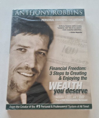 Anthony Robbins Financial Freedom 3 Steps To Creating & Enjoying Wealth DVD & CD