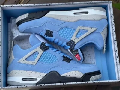 Size 7.5 - Jordan 4 Retro Mid University Blue for sale online | eBay
