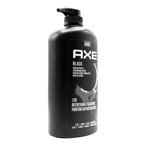 AXE 1L 3 IN 1 BODY FACE HAIR WASH BLACK FROZEN PEAR & CEDARWOOD SCENT BRAND NEW - Picture 3 of 5