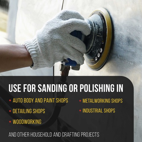 6" Hook & Loop DA Backing Plate Pad, 6 Hole Pattern, Auto Sanding Polishing Pad - Picture 5 of 5