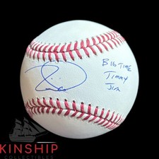 Tim Lincecum signed Rawlings OML Baseball JSA COA Inscribed Big Time Timmy Jim