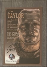 2010 Hall of Fame Bronze Postcards Jim Taylor/150