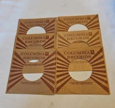 45 RPM 7" RECORD SLEEVES CO. SLEEVE 6 PACK SEE PHOTO Columbia Records SLV384