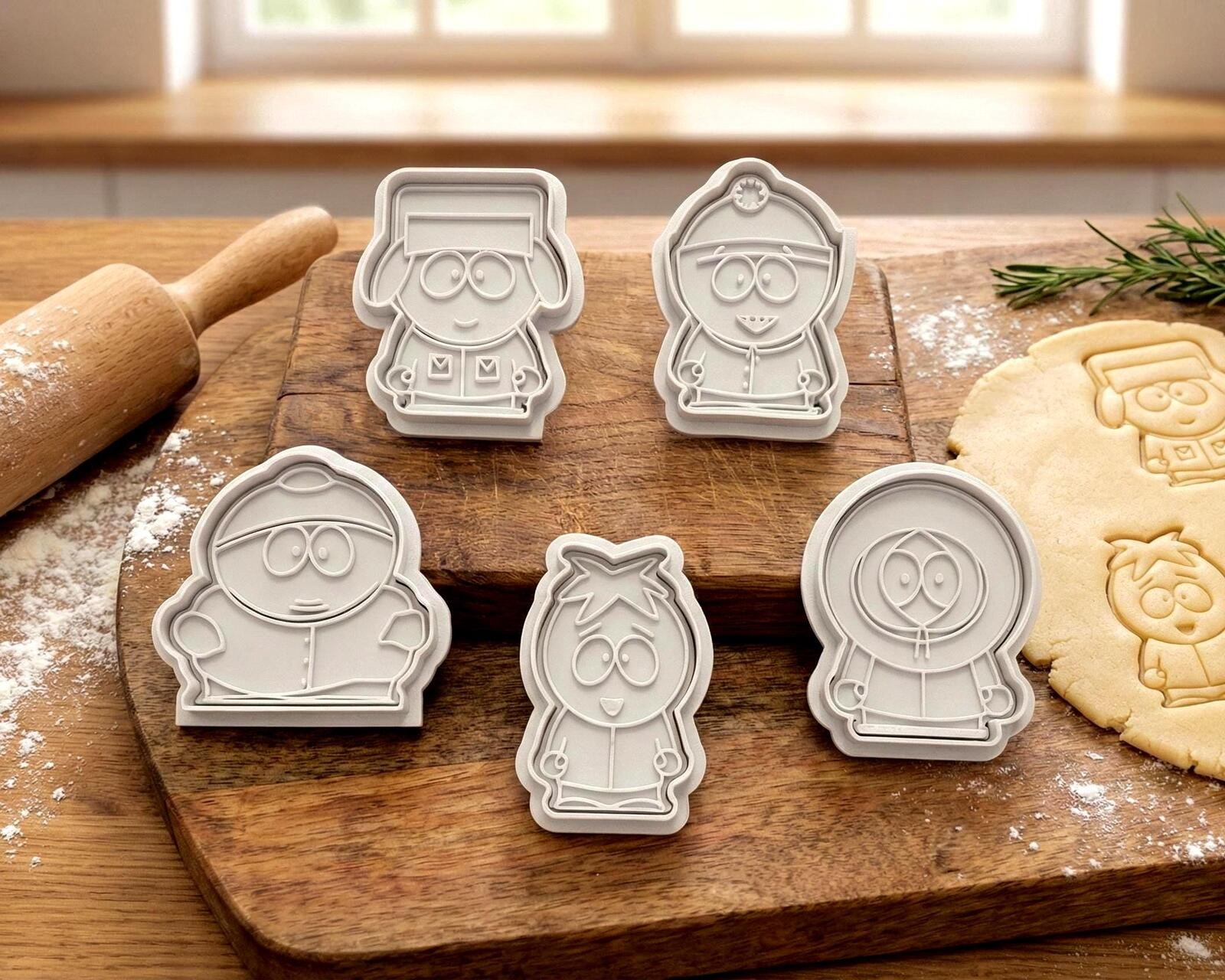 South Park Cookie Cutters | Fondant & Biscuit Embosser Set - 3"