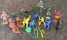 VTG Plastic Figures Lot MPC  More Cowboys Indians Pirates Soldiers Accessories