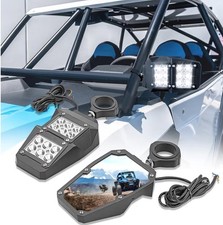 Espejos retrovisores laterales UTV con luz LED de roca para Yamaha YXZ1000R 2016-2025