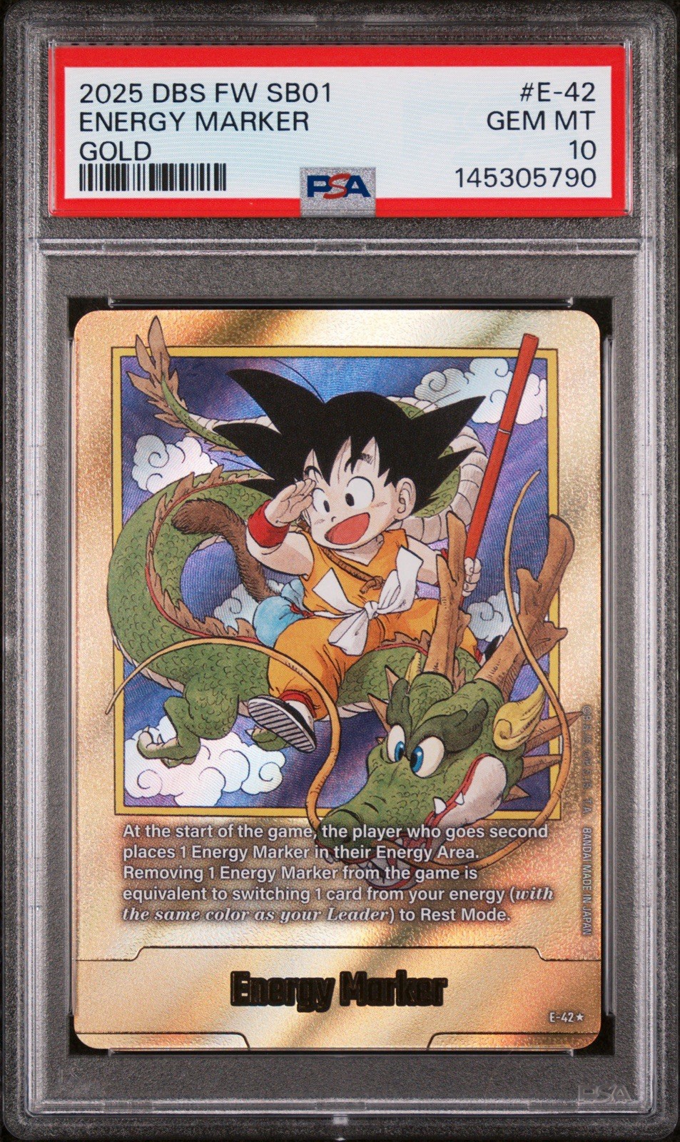 Dragon Ball Super Card Game Fusion World Energy Marker Gold Son Goku #E-42