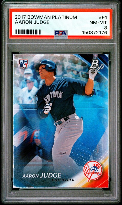 2017 Bowman Platinum #91 Aaron Judge PSA 8