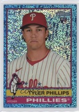 2025 Topps Heritage Chrome Light Blue Sparkle Refractor Tyler Phillips #17 1jj7