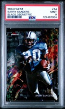 2024 TOPPS FINEST BLACK GEOMETRIC #24 BARRY SANDERS 2/25 PSA 9