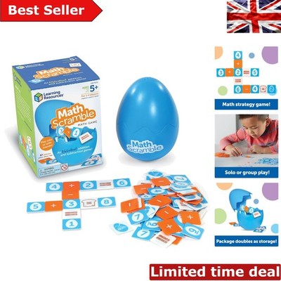 Fun Math Scramble - Enhance Number Sense with 85 Tiles for Ages 5+, 1-4 Players