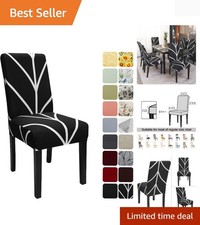 Transformative Black Chair Slipcover - Spandex Comfort Stylish Protection