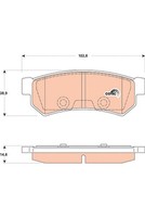 Trw Bremsbelagsatz, Scheibenbremse Hinterachse U.A. FüR Chevrolet, Daewoo