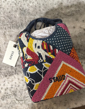 STAUD Beaded Cote Patchwork Foulard Bag MSRP 395 TIMELESS CHIC