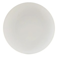 Tuxton China Inc Zion 10-1/4" Matte White Porcelain Round Coupe Plate - 1 Doz