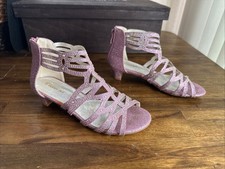 Cliiveur Girls Lavender Sparkly Strappy Party Dress Shows, Fairycore Sz US 5.5