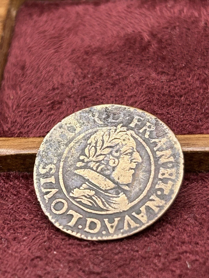 R1512 Monnaie Royale Française Louis XIII Double Tournois 1629 D Lyon - Photo 3/3