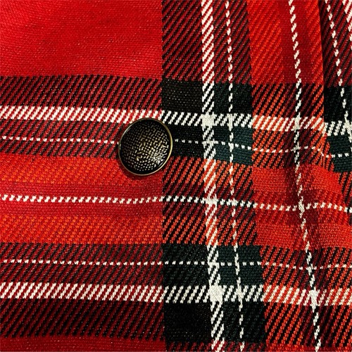 NEW Maurices Double Breasted Red Tartan Plaid Blazer Womens Plus 3X Stretch Knit - Picture 9 of 11