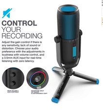 JLab Talk Pro Professional Plug and Play USB Microphone - Black