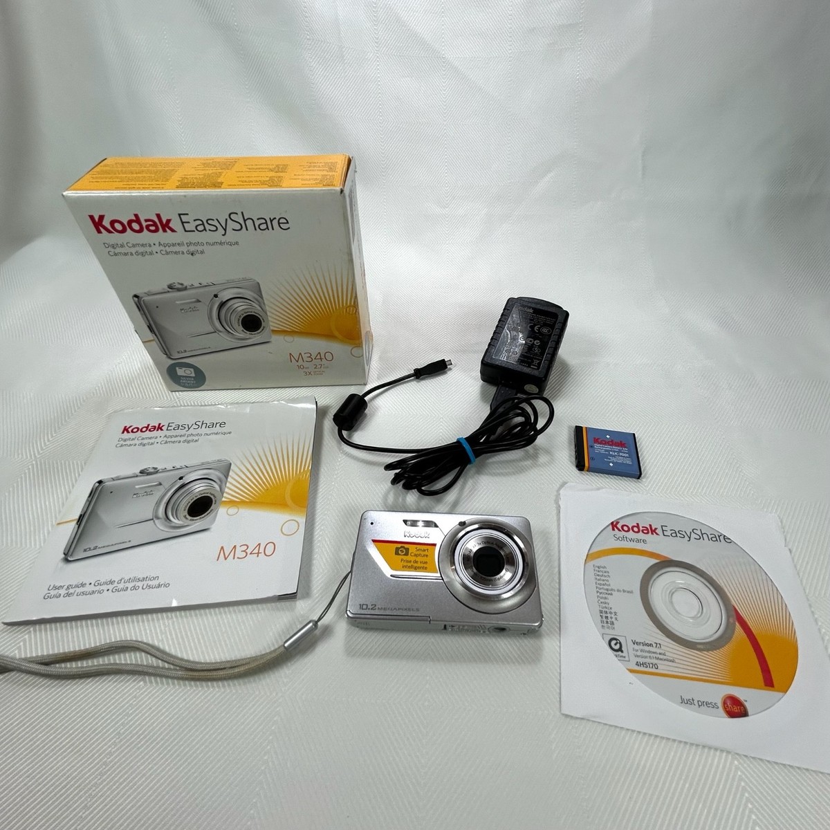 KODAK EasyShare M340 Digital Camera w/Mem.Card, USB, AC adapter