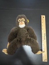 Steiff Jocko Stuffed Monkey Mid century German Mohair Vintage Chimp Toy