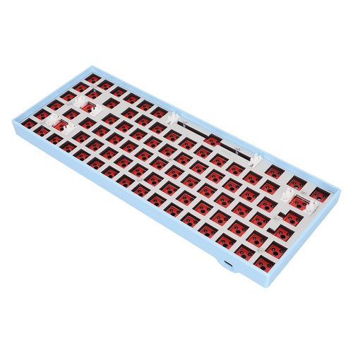 Blue 84 Key Mechanical Keyboard DIY Kit Support Wireless 2.4G Type C Wired B NEW - Afbeelding 10 van 12