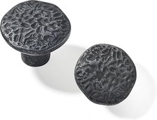 10Pk 1.5" Rustic Black Iron Cabinet Knobs Farmhouse