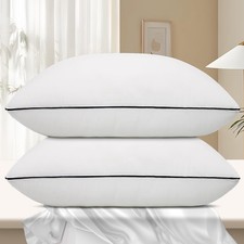 Bed Pillows 2 Pack Standard Size Cooling Soft Down Alternative Microfiber Filled