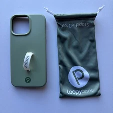 Loopy Case iPhone 15 Pro Max 6.7" Sage Matte Lefty PRE-OWNED FREE SHIP