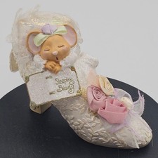 VTG AGC 2002 Sleeping Beauty Mouse In Shoe Iridescent Sheen Princess Y2K Decor