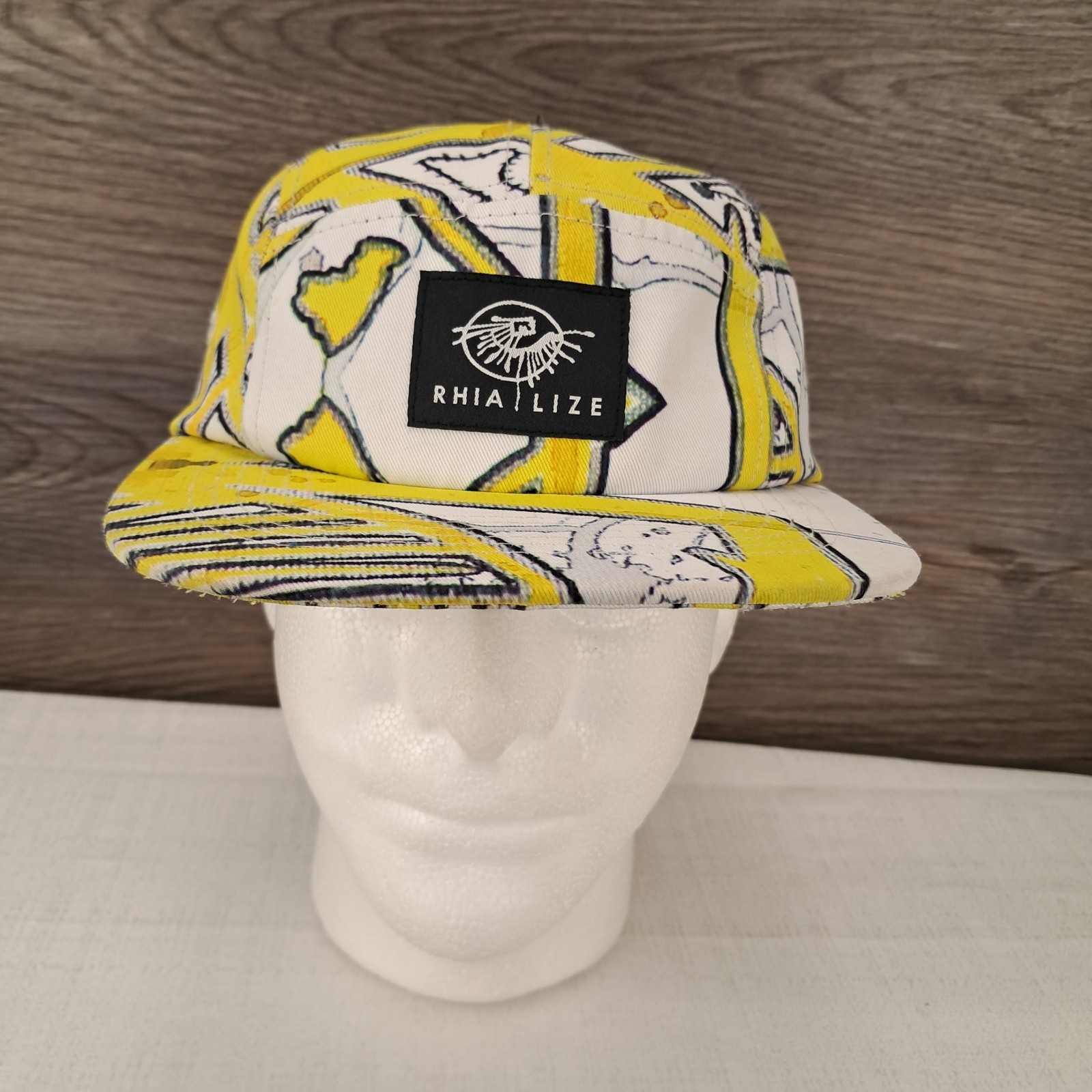 Rhialize Hat Adjustable 5-Panel Cap Abstract Patt… - image 3