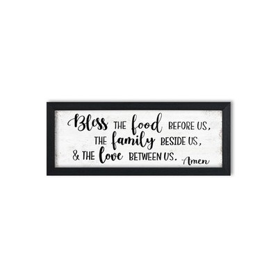 Bless the Food Before Us Wall Decor: Christian Bible Verse Wall Art Farmhouse.
