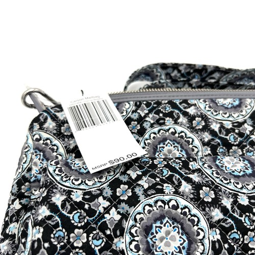 Vera Bradley Carson Mailbag Charcoal Medallion Crossbody Bag Purse NWT Zip Close - Picture 9 of 11