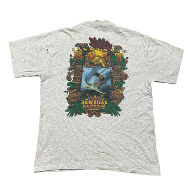 Vintage 90s Lightning Bolt Hawaiian Classic Surf Single Stitch