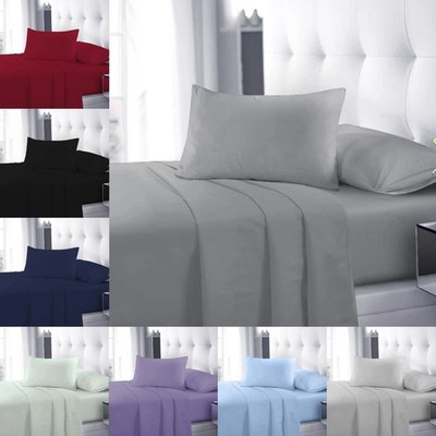 100% Polyester Flaches Laken Pflegeleichte Bettwäsche Single Double King Size Laken