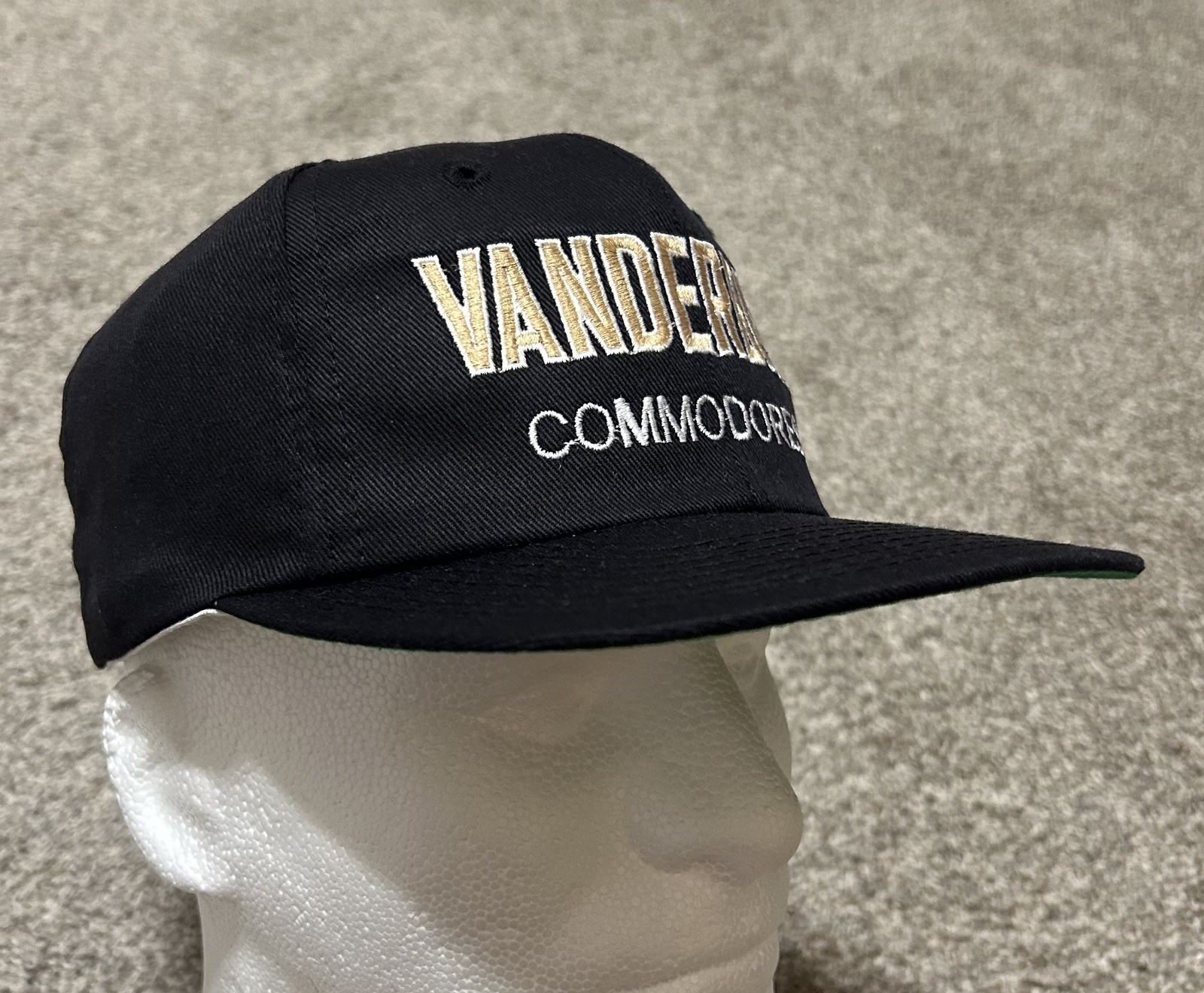 Vintage 90s Vanderbilt Commodores Twins Enterprise SnapBack Hat 1990s Black