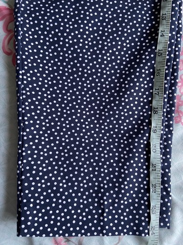 M&S Woman’s Size 16 Short Cropped 24" leg Navy Blue Spotty Trousers - Picture 11 of 12