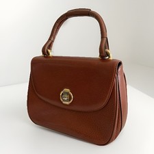 Authentic Bally Hang bag Brown Leather From Japan 0885