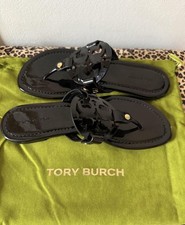 EUC Tory Burch Miller Black Patent Leather Sa...